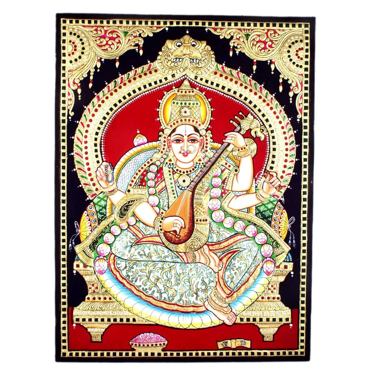 TANJORE PAINTING SARASWATHI