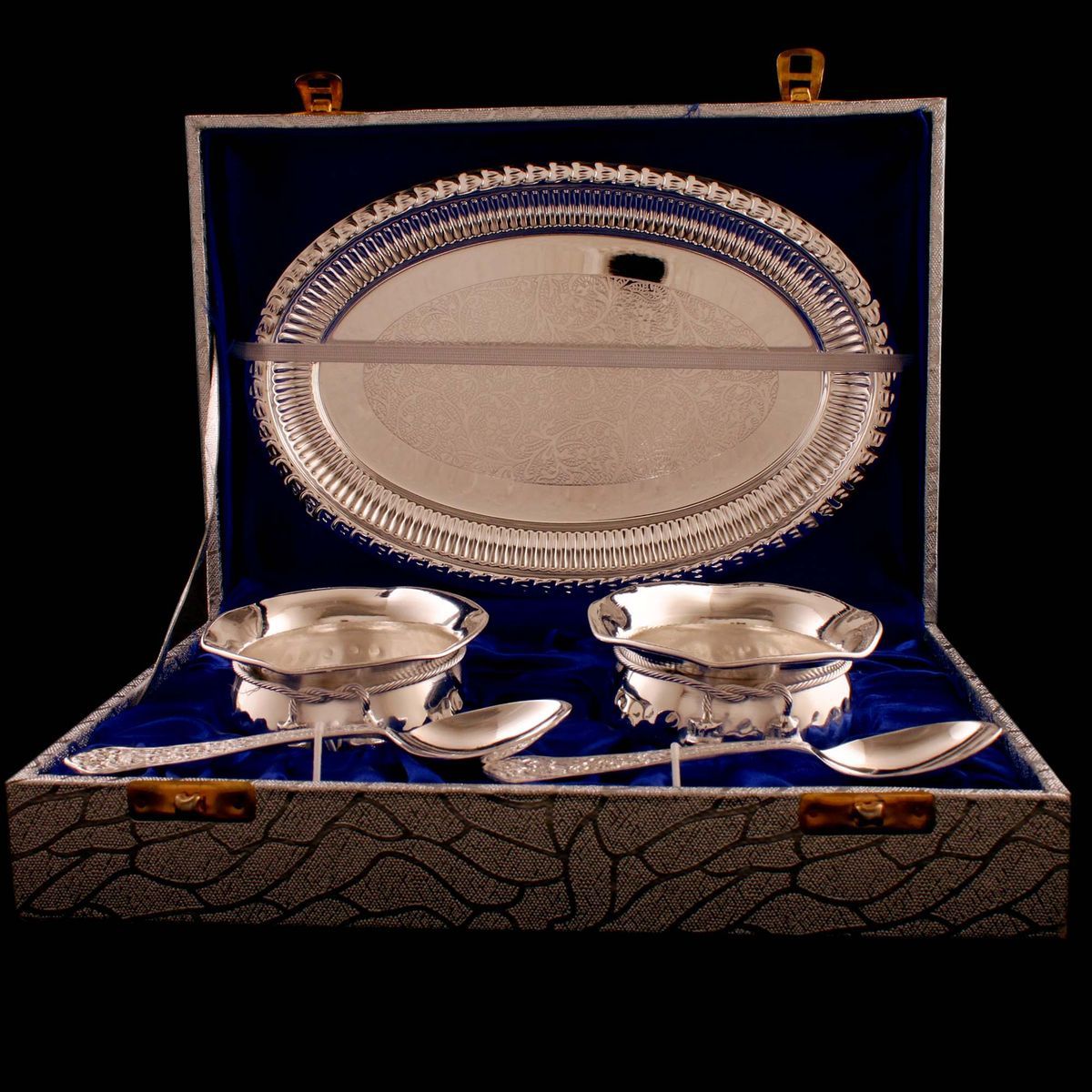 BOWL SET 2 BOWL,2 SPOON WITH 1 TRAY W/M