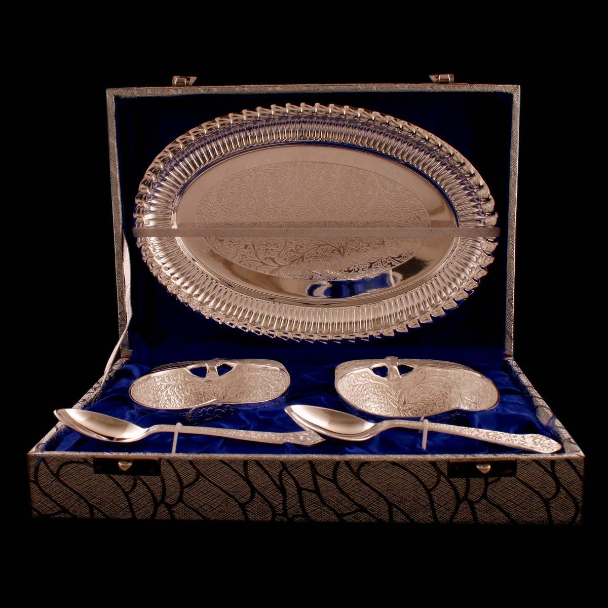 APPLE SHAPE BOWL 2 BOWL,2 SPOON WITH 1 TRAY W/M