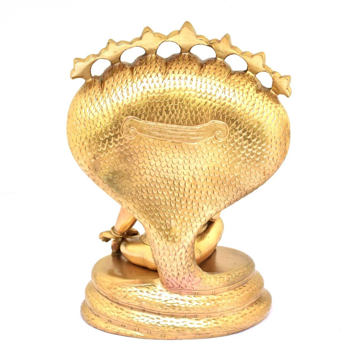 BRONZE GANESHA IDOL WITH SNAKE
