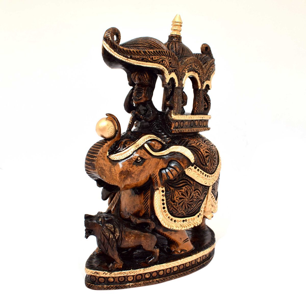 WHITE WOOD AMBARI ELEPHANT