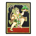 TANJORE PAINTING STANDING HANUMAN WITH SANJEEVINI