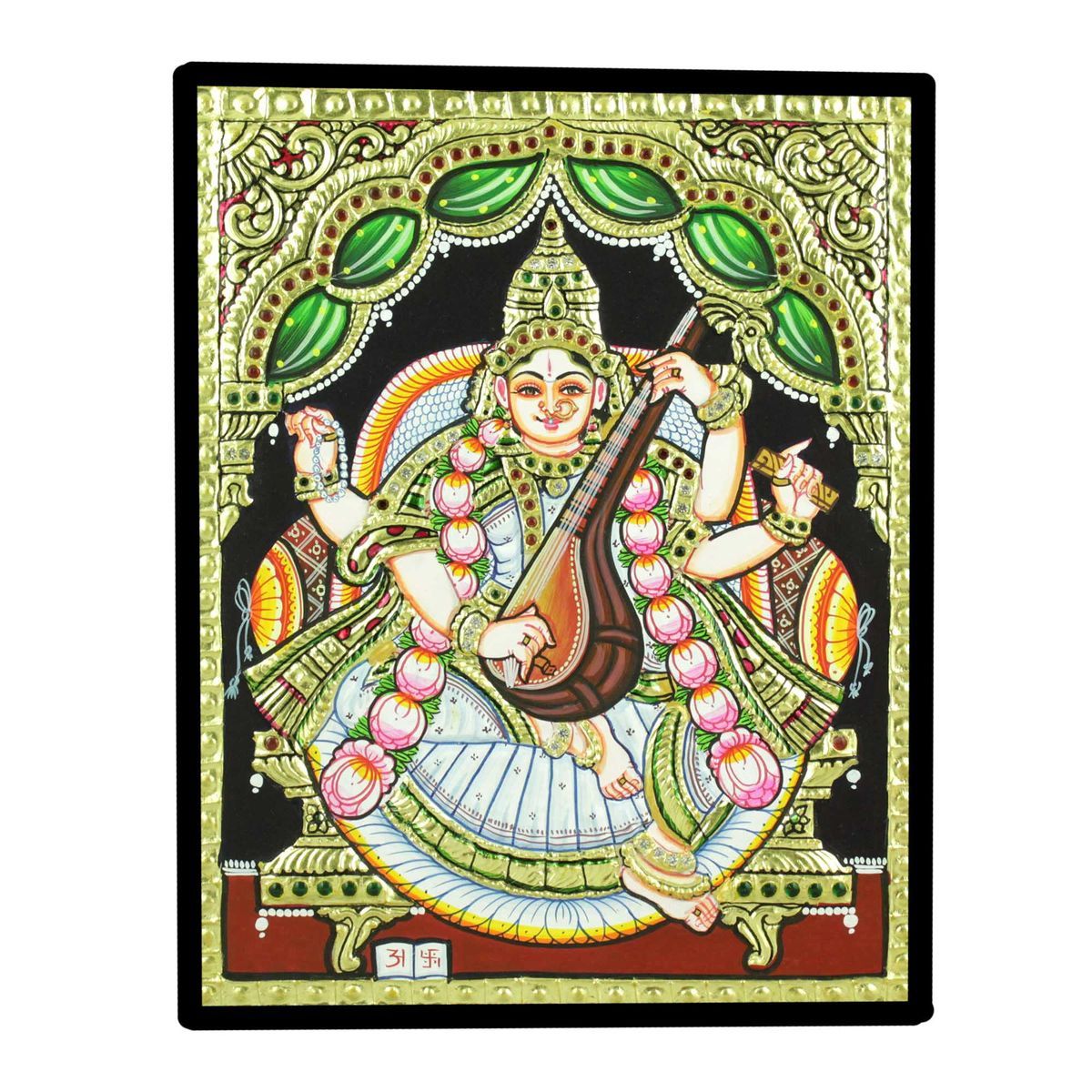 TANJORE PAINTING SARASWATHI