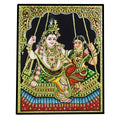 TANJORE PAINTING SWING RADHA KRISHNA