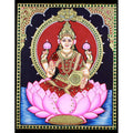 TANJORE PAINTING LOTUS LAKSHMI