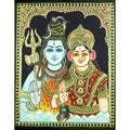 TANJORE PAINTING SHIVA PARVATHI