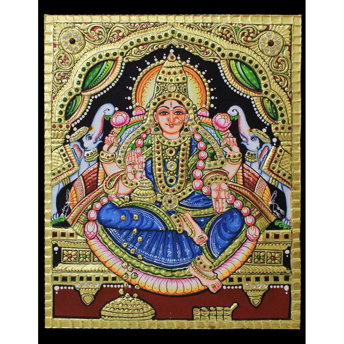 TANJORE PAINTING GAJA LAKSHMI