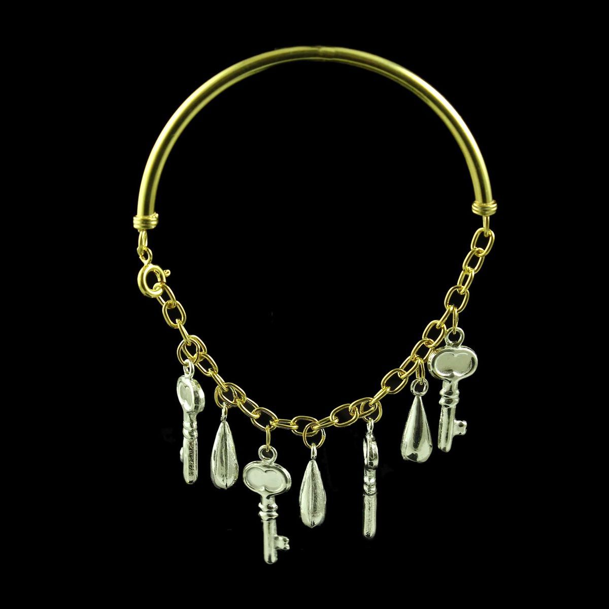 TWO TONE CHARMS HALF KADA