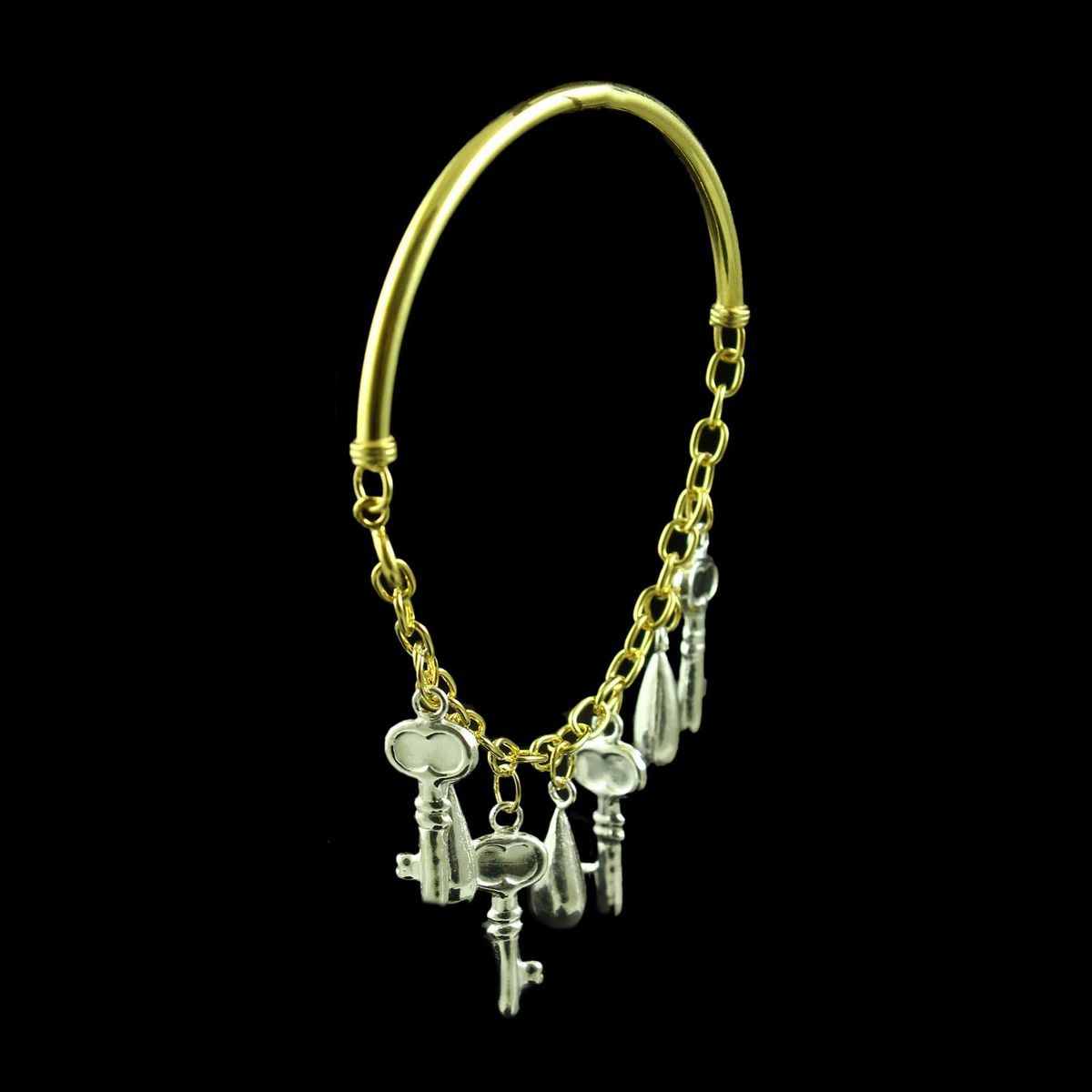 TWO TONE CHARMS HALF KADA