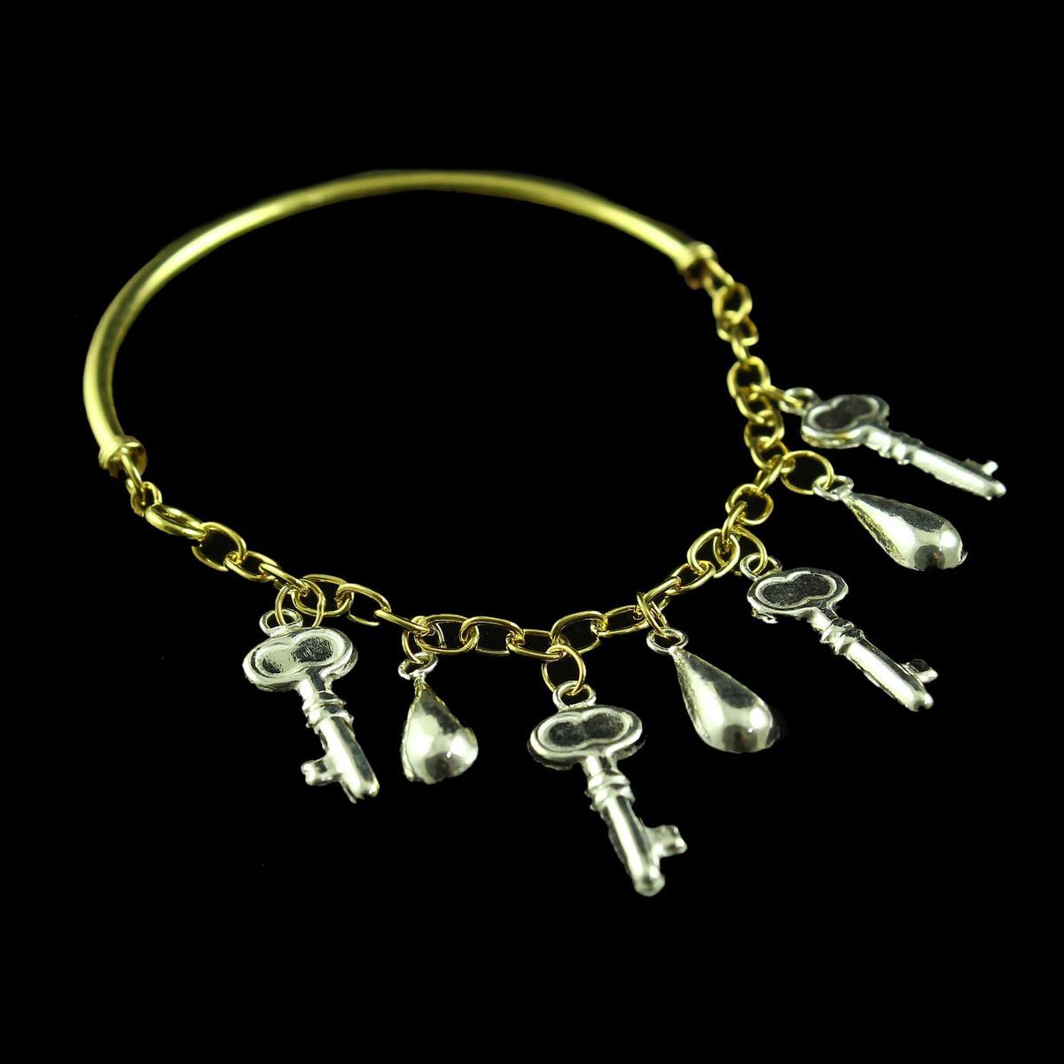 TWO TONE CHARMS HALF KADA
