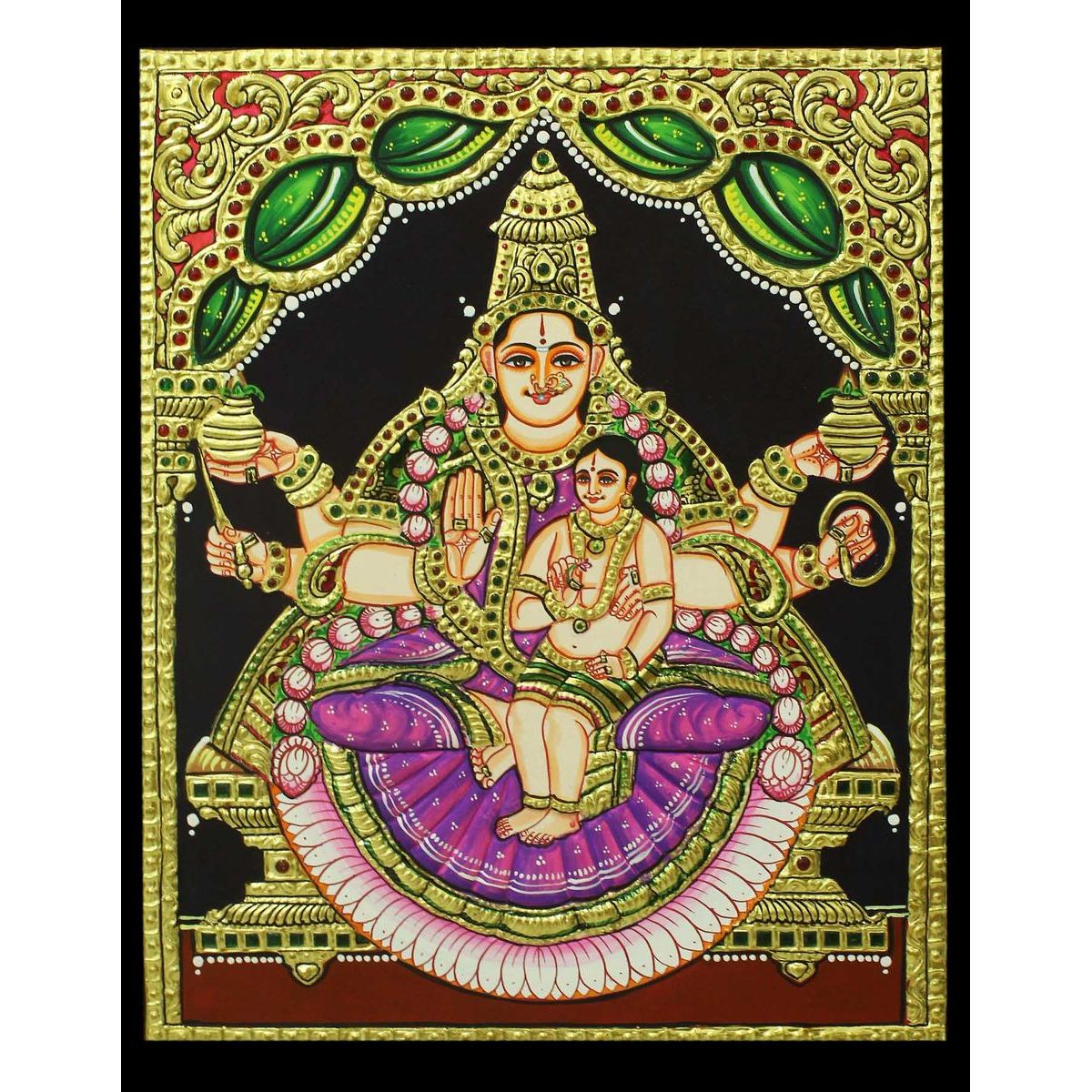 TANJORE PAINTING SANTHANA LAKSHMI