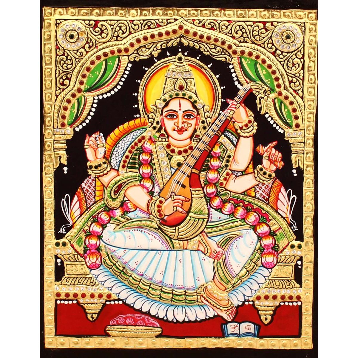 TANJORE PAINTING SARASWATHI