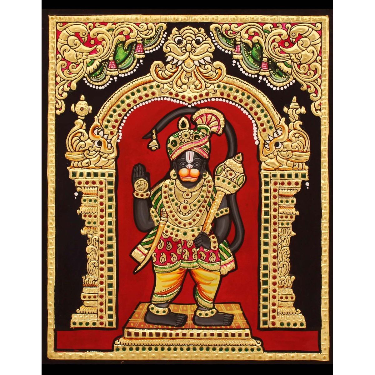 TANJORE PAINTING PEELAMEDU HANUMAN