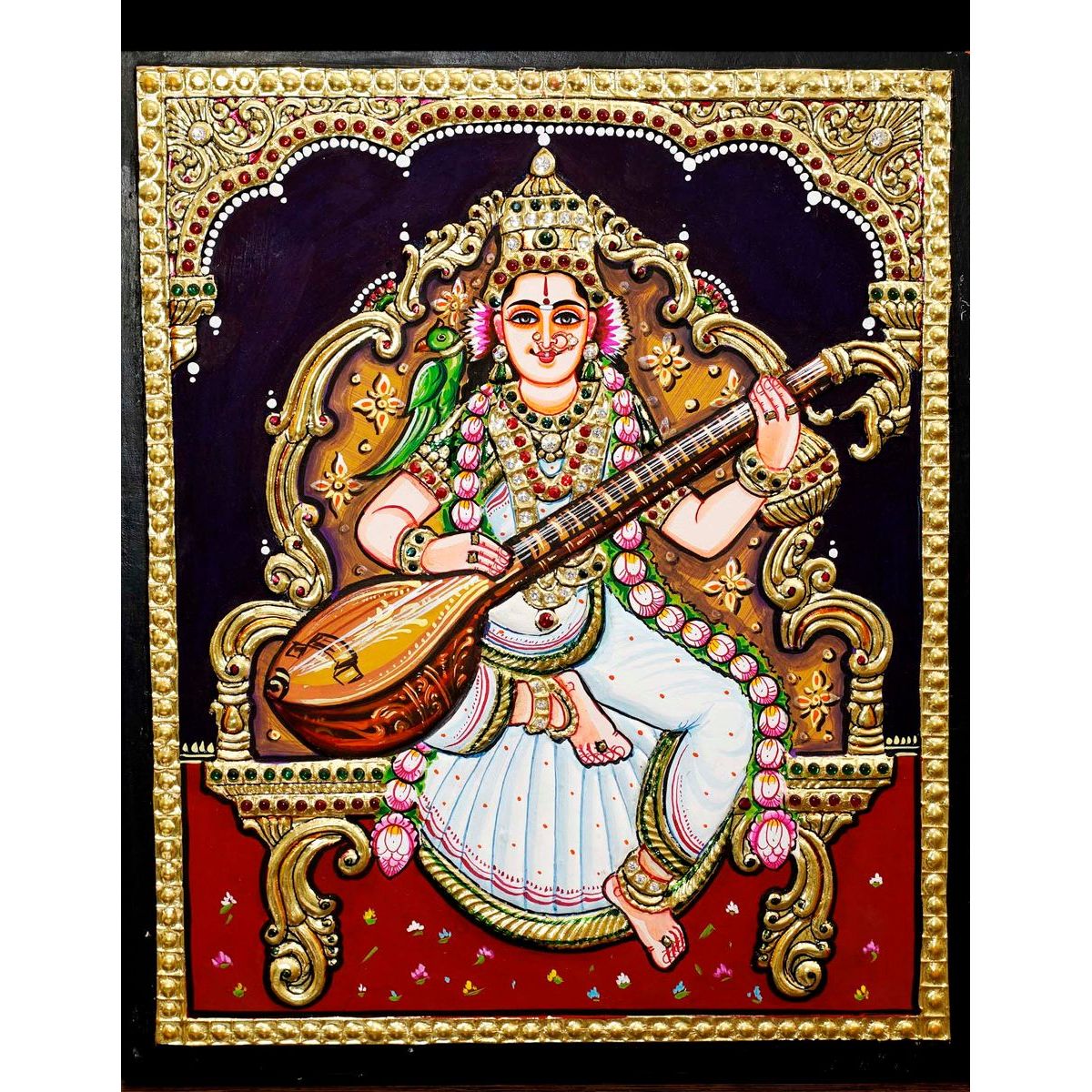 TANJORE PAINTING SARASWATHI