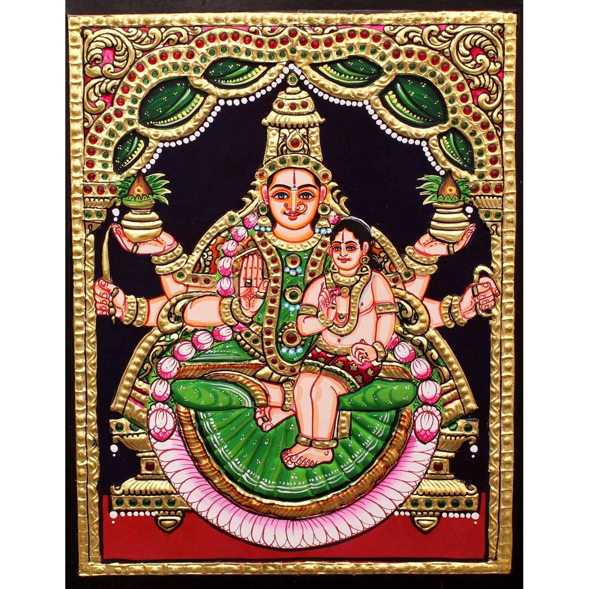 TANJORE PAINTING SANTHANA LAKSHMI