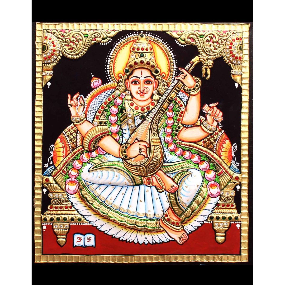 TANJORE PAINTING SARASWATHI
