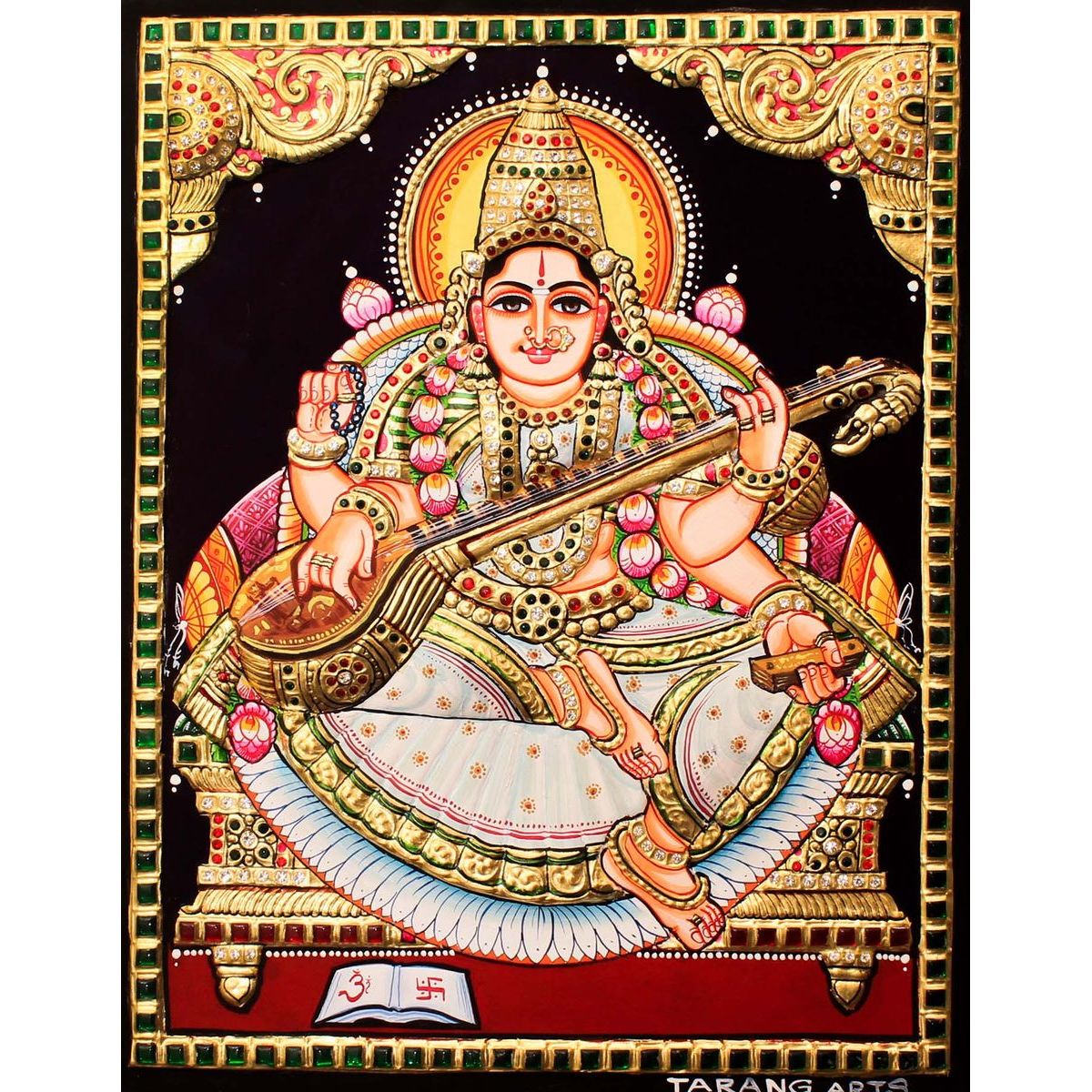 TANJORE PAINTING SARASWATHI