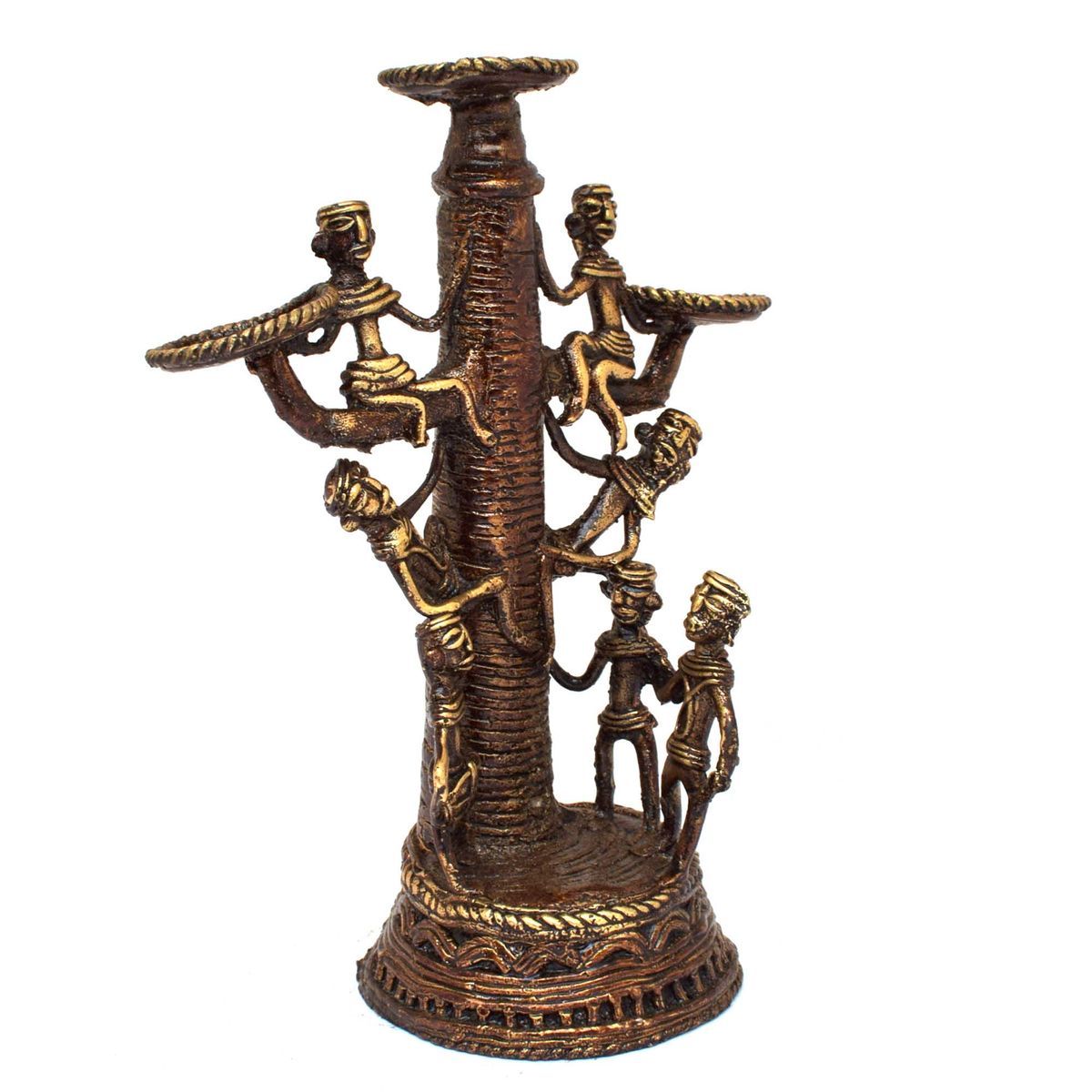 BASTAR CANDLE STAND WITH MEN DESIGN