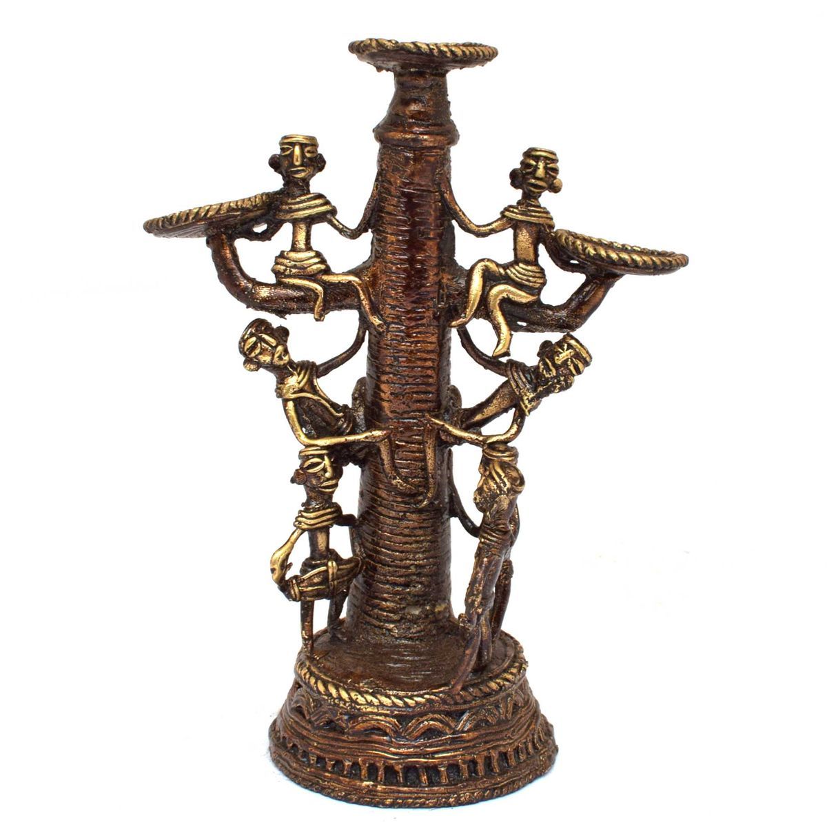 BASTAR CANDLE STAND WITH MEN DESIGN