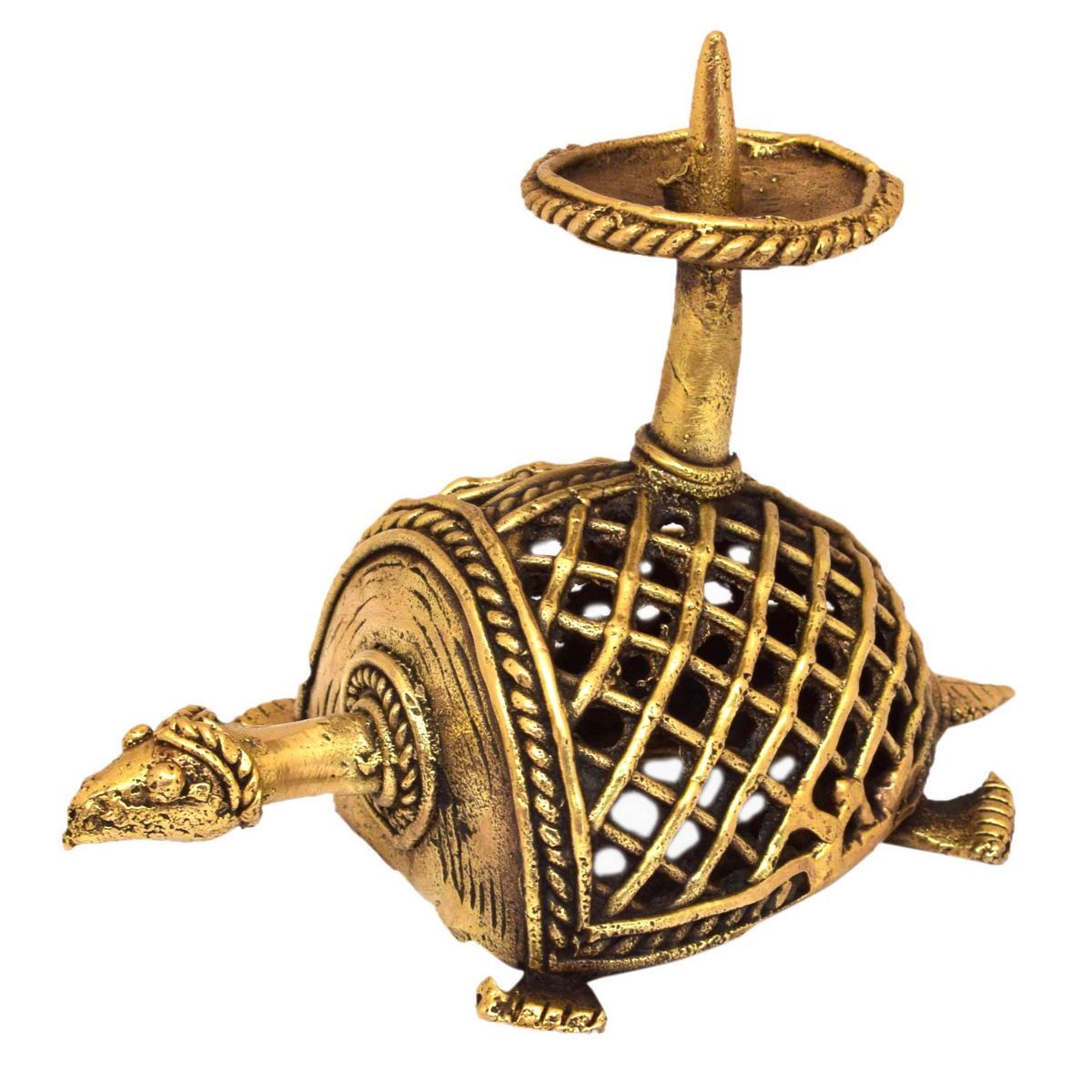 BASTAR JALI TORTOISE CANDLE STAND