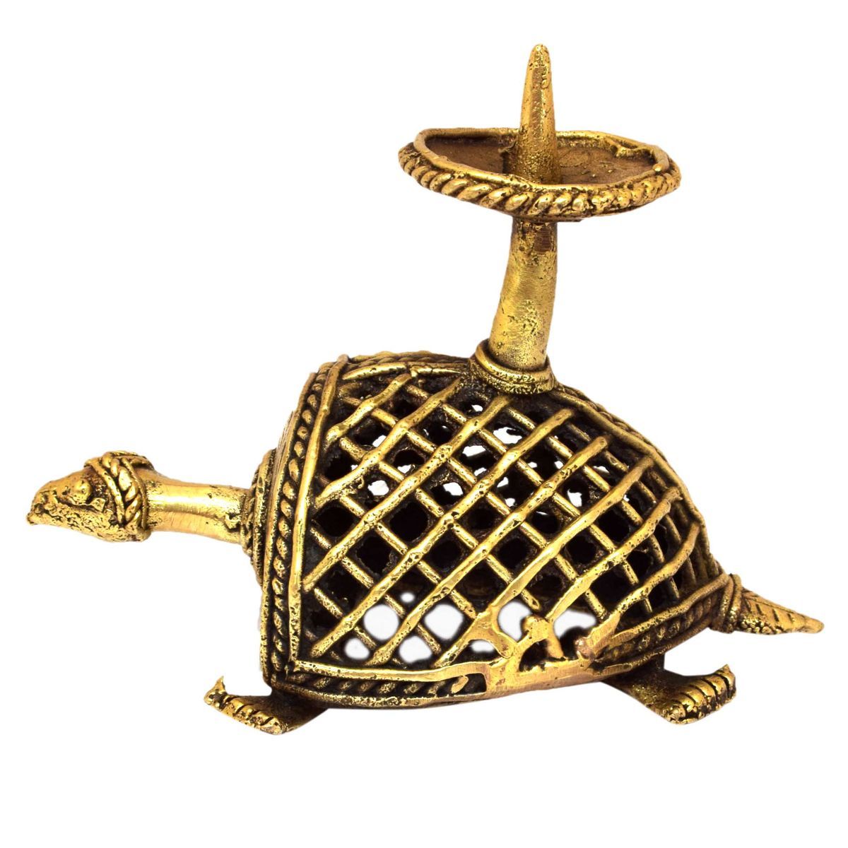 BASTAR JALI TORTOISE CANDLE STAND