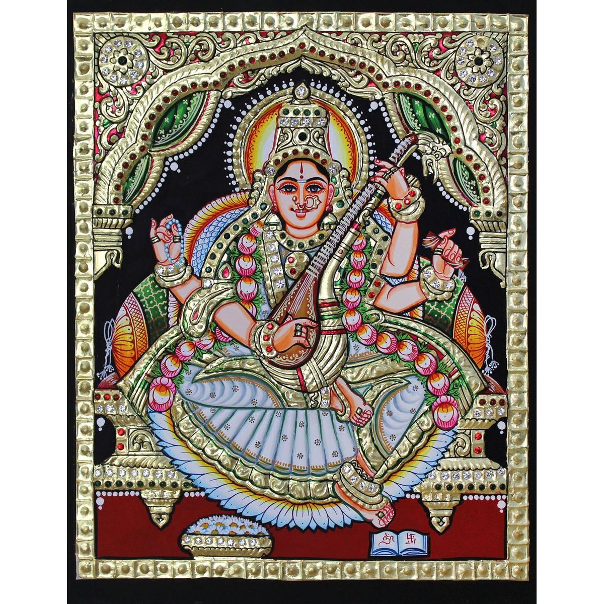 TANJORE PAINTING SARASWATHI