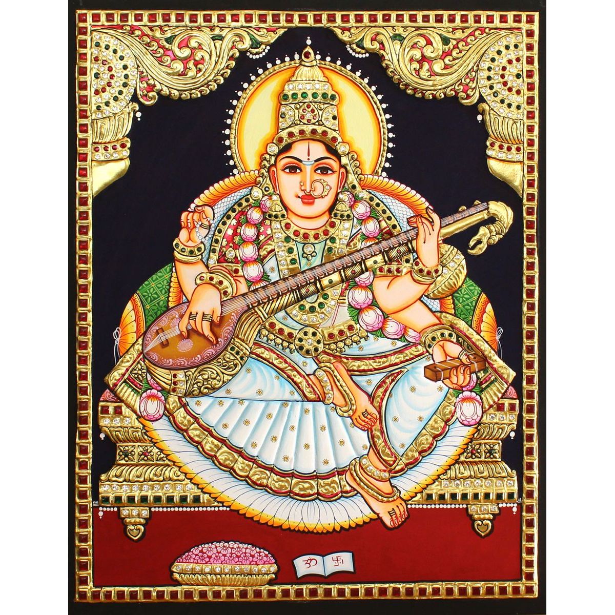 TANJORE PAINTING SARASWATHI