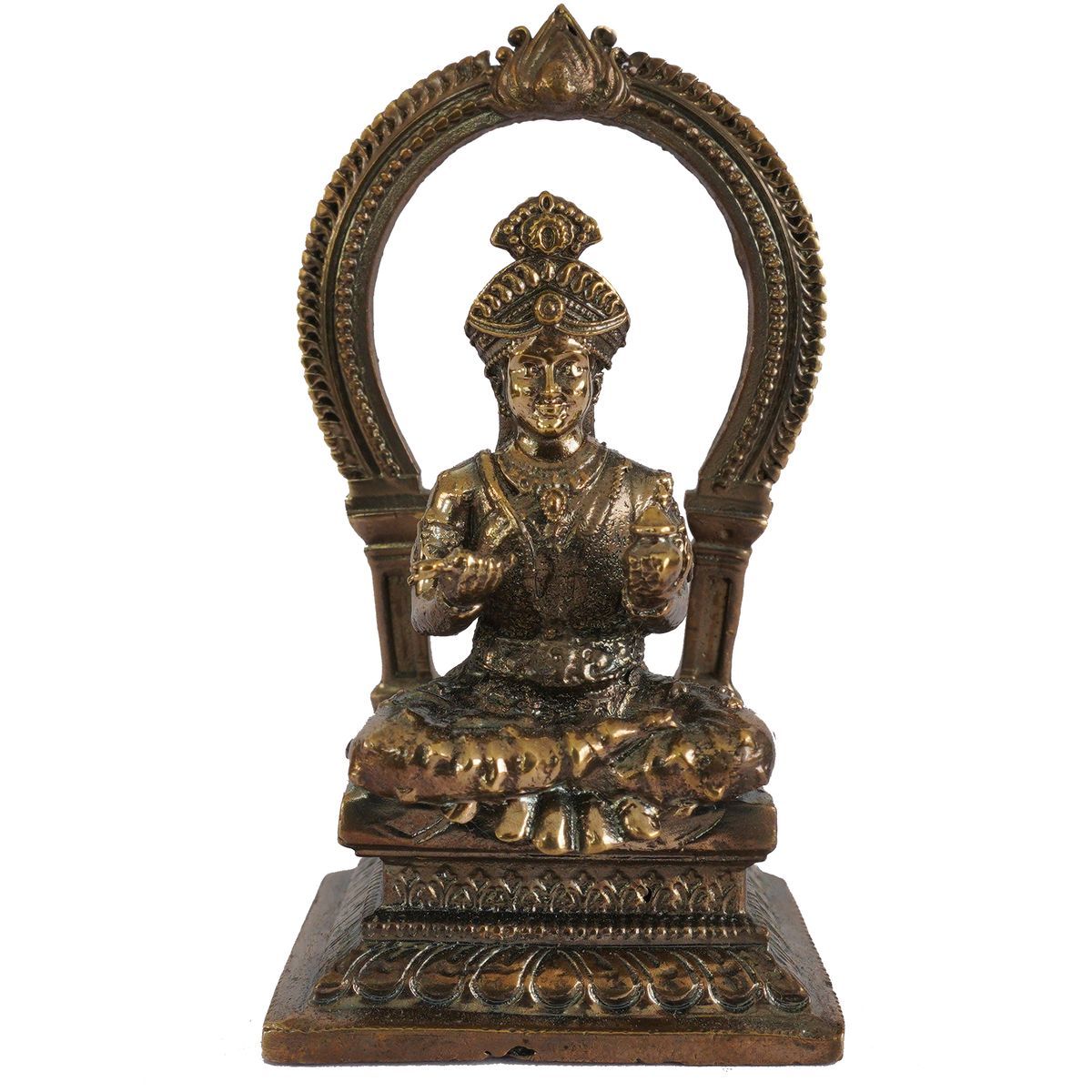 BRONZE ANNALAKSHMI IDOL WITH ANTIQUE FINISH