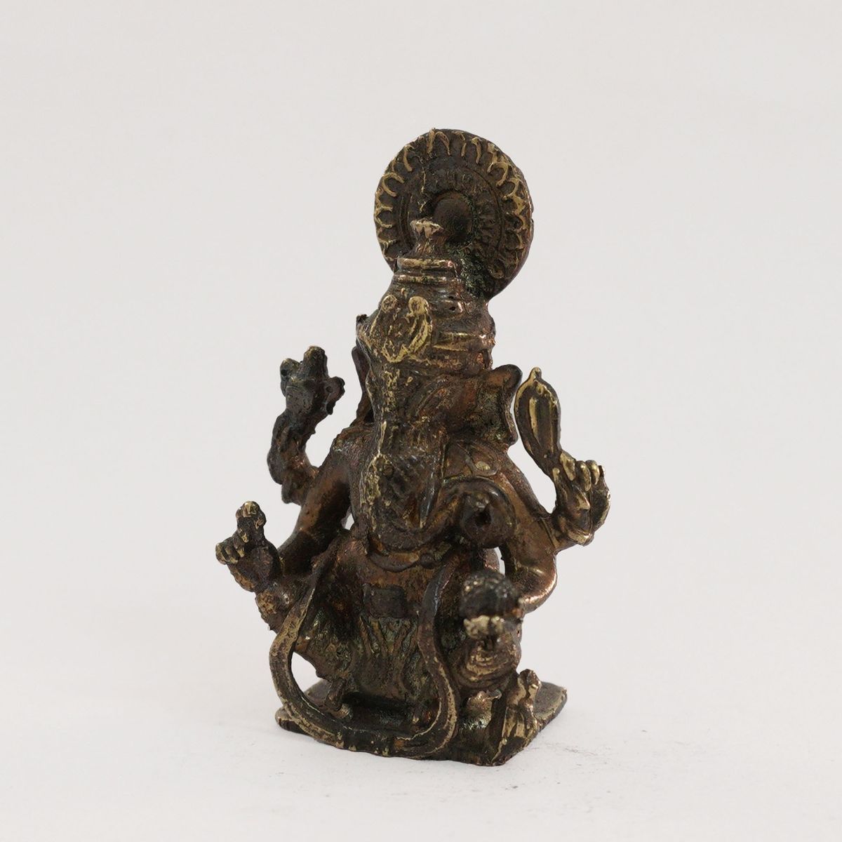 BRONZE GANESHA IDOL WITH ANTIQUE FINISH