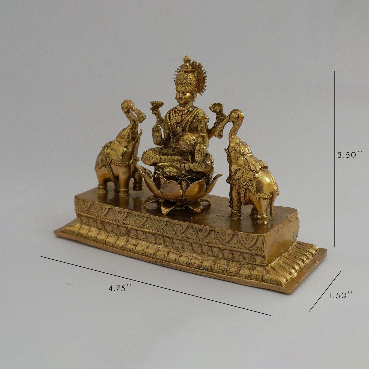 GAJA LAKSHMI BRONZE SOLID IDOL