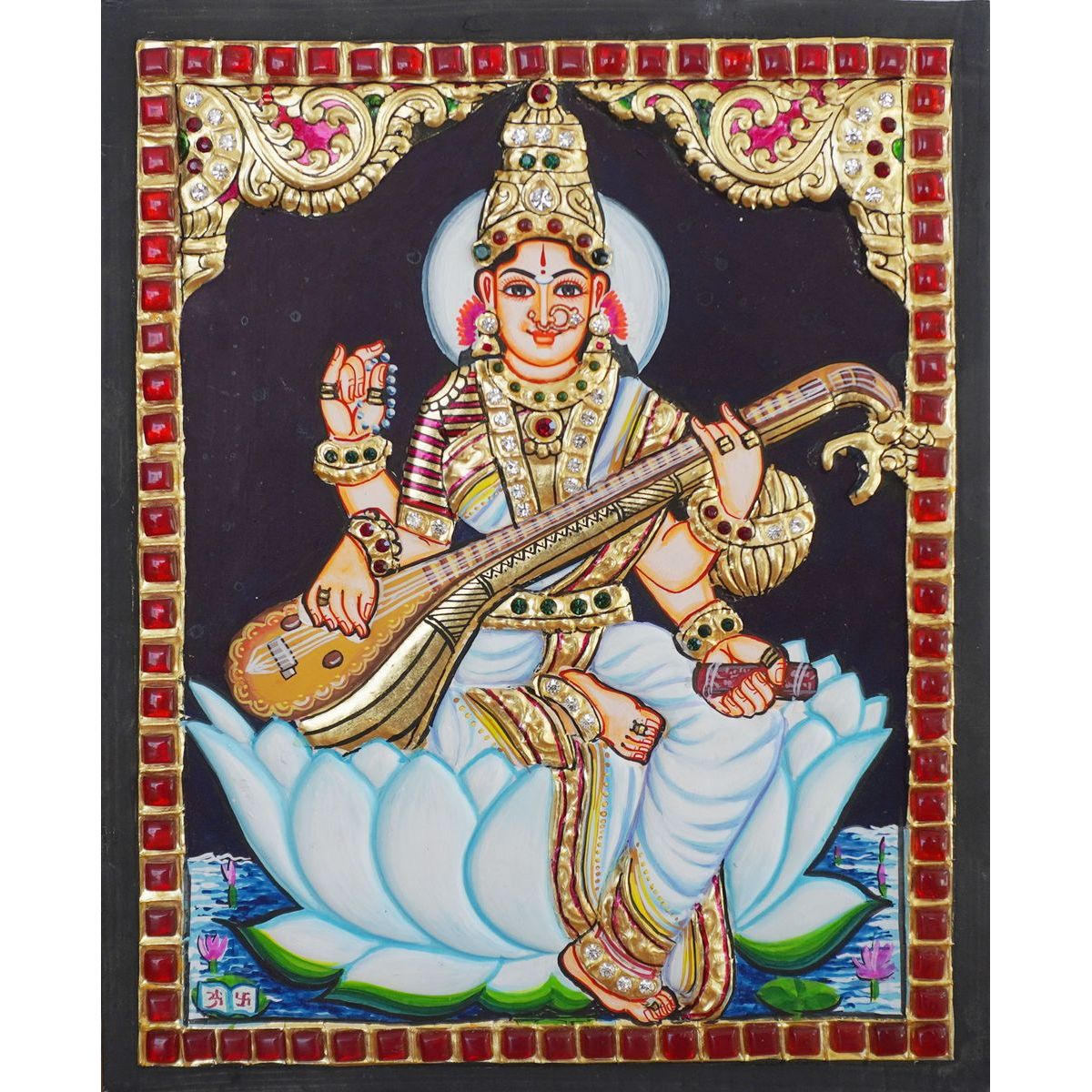 TANJORE PAINTING SARASWATHI