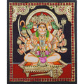 TANJORE PAINTING PANCHAMUKHI HANUMAN