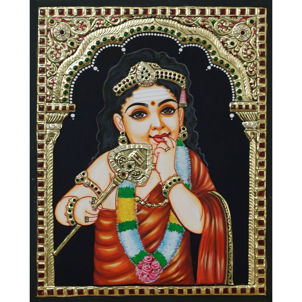 TANJORE PAINTING MURUGAN FACE