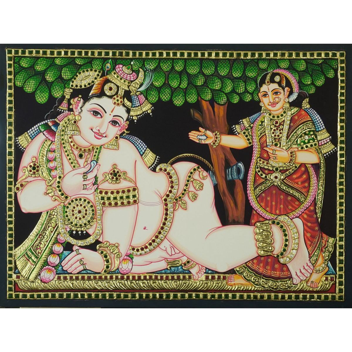 TANJORE PAINTING BABY KRISHNA