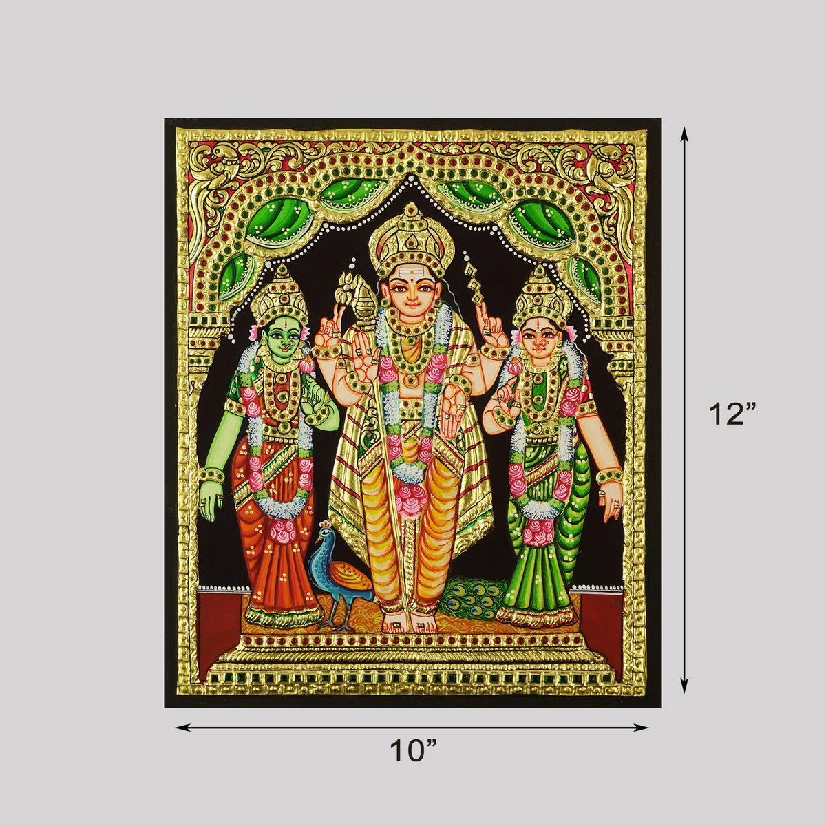 TANJORE PAINTING MURUGAN VALLI DEVAYANI