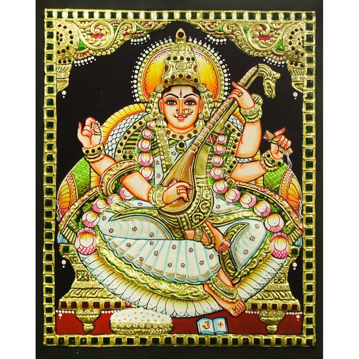 TANJORE PAINTING SARASWATHI