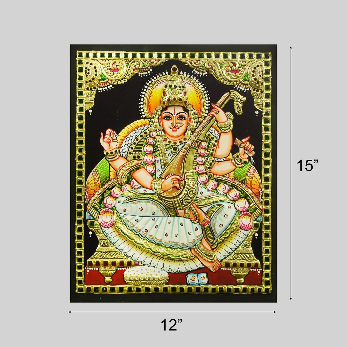 TANJORE PAINTING SARASWATHI