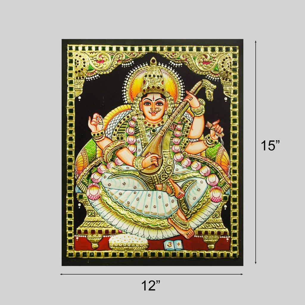 TANJORE PAINTING SARASWATHI