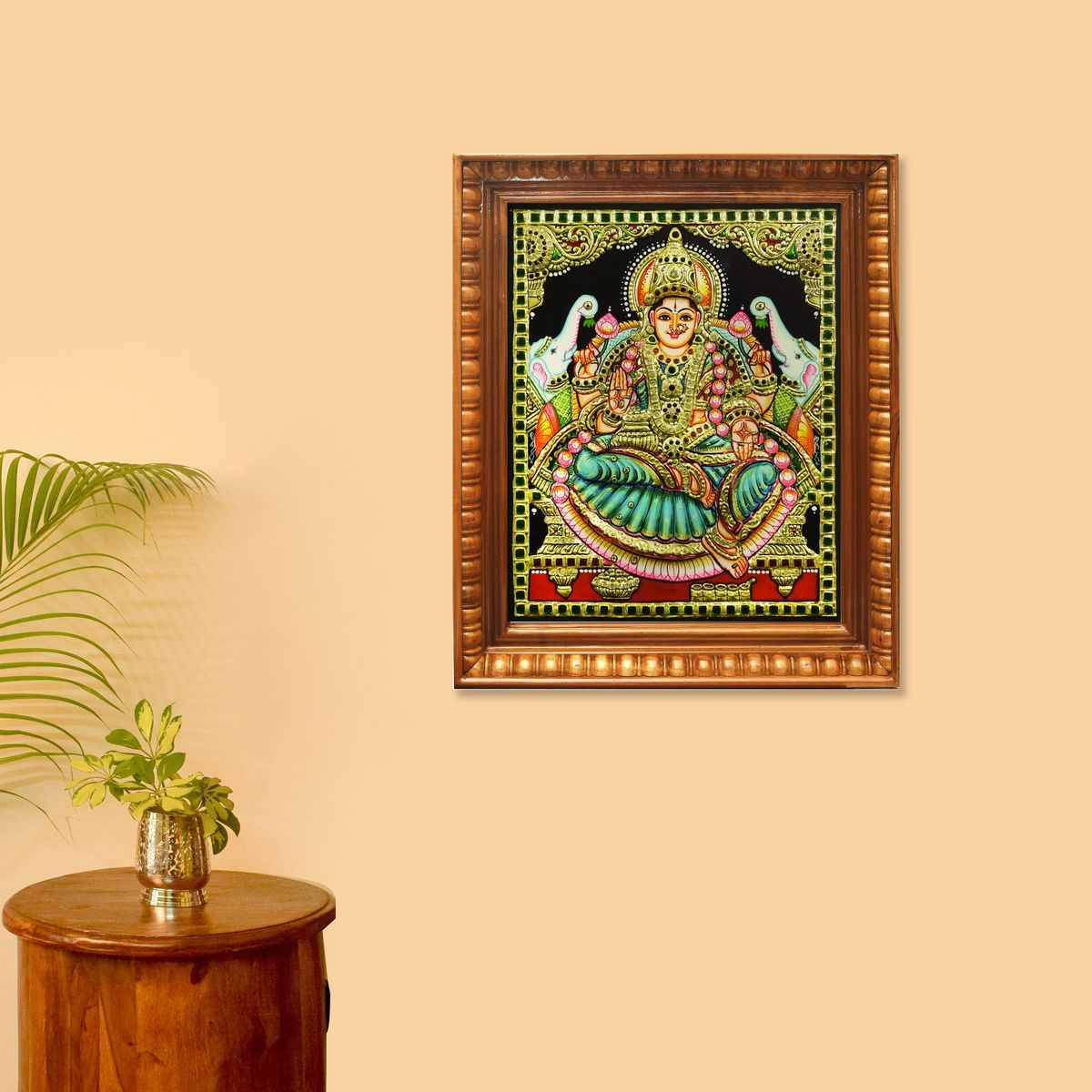 TANJORE PAINTING GAJA LAKSHMI