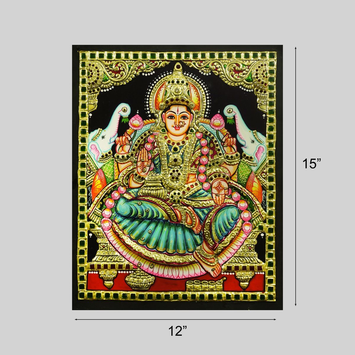 TANJORE PAINTING GAJA LAKSHMI