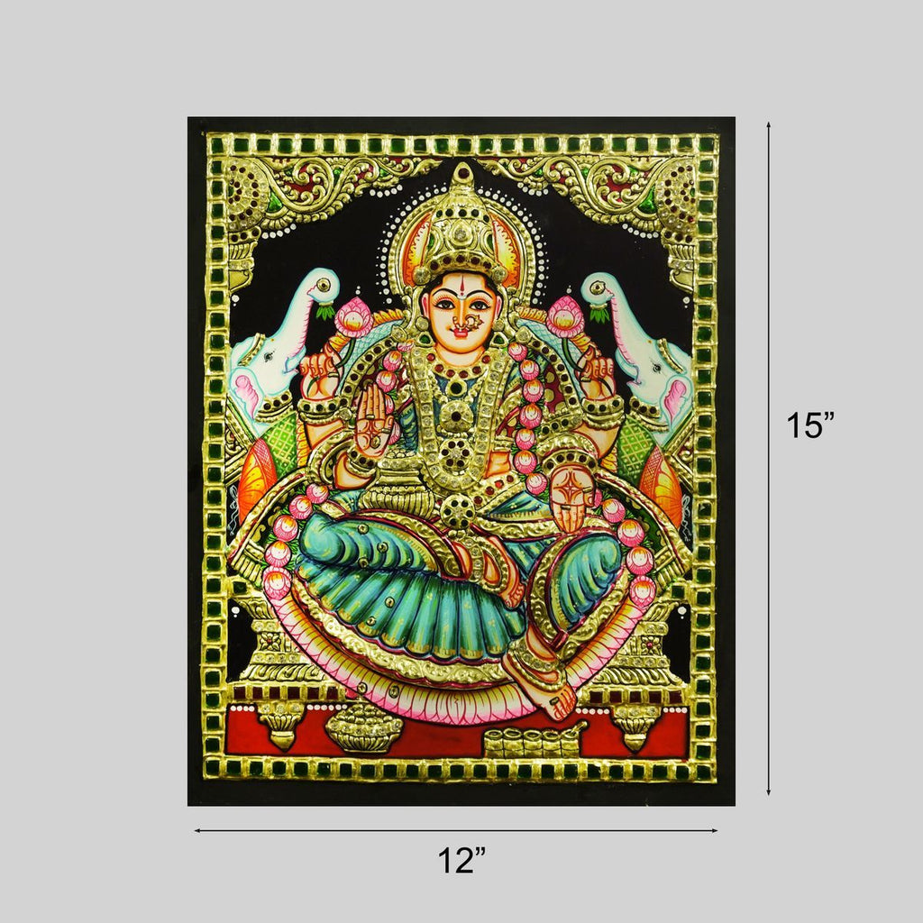 TANJORE PAINTING GAJA LAKSHMI