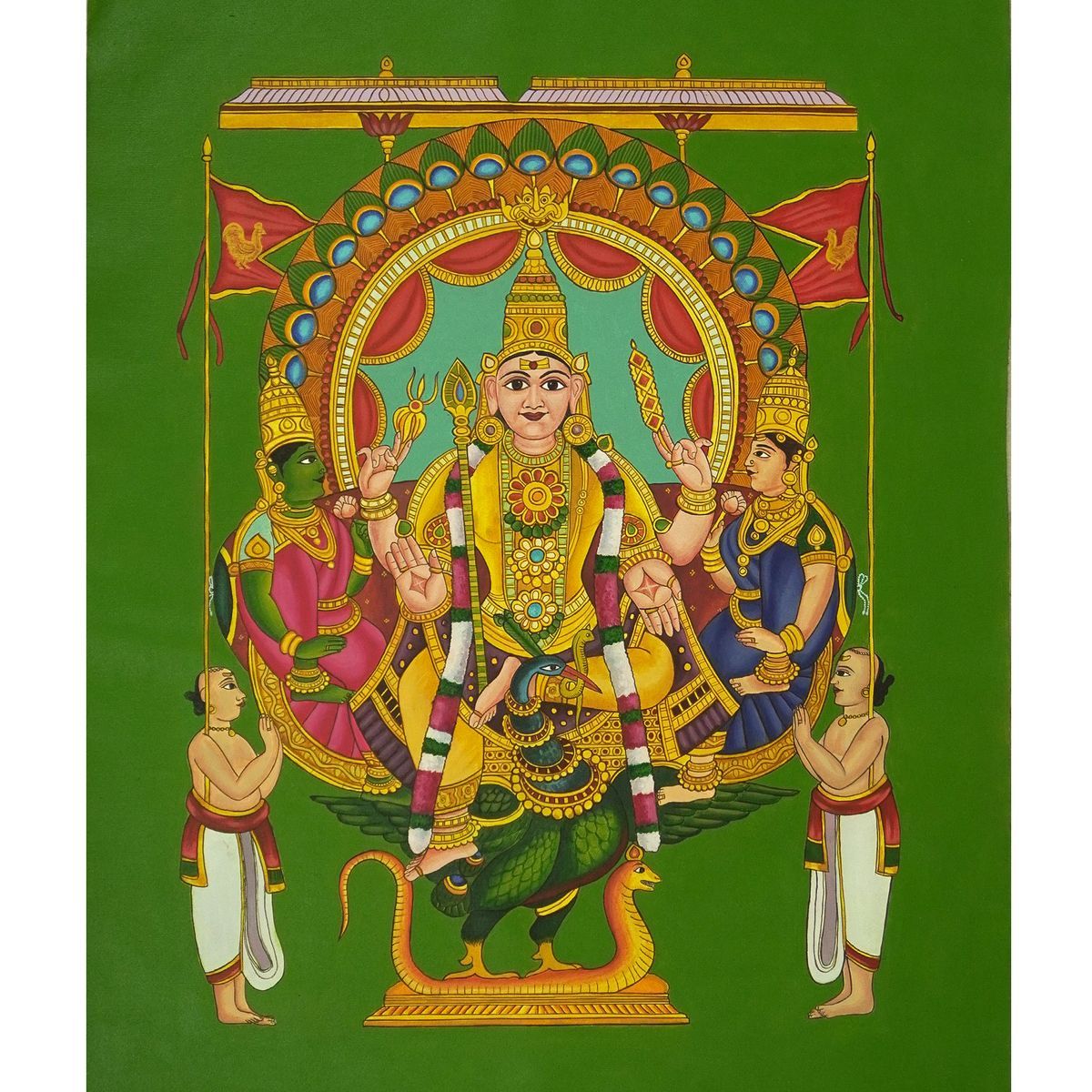 MURUGAR WITH VALLI DEIVANAI THIRUMALA PAINTING