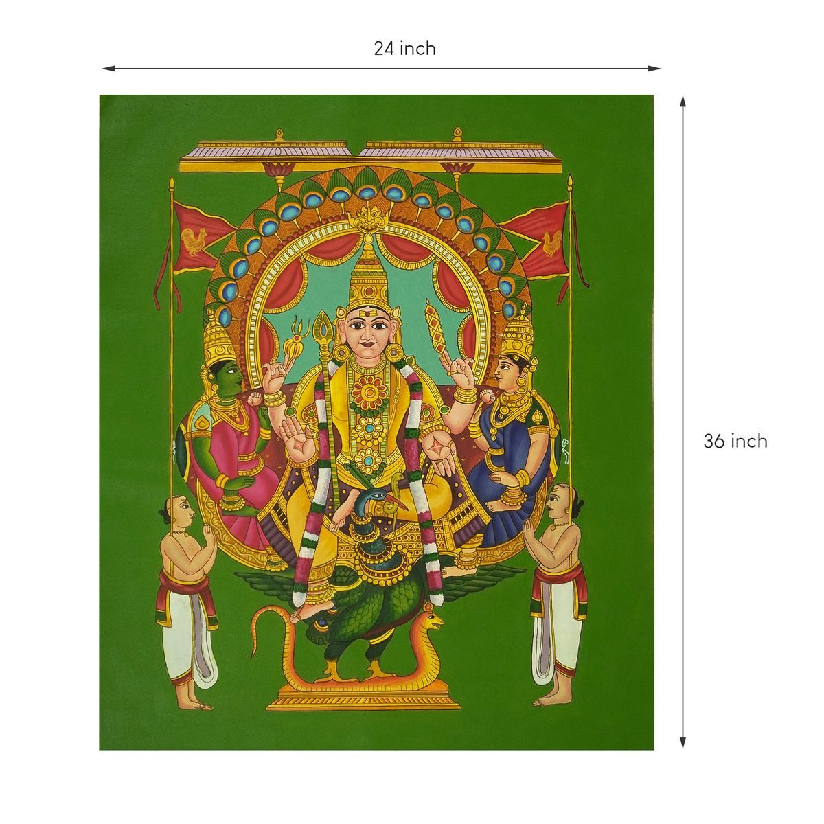MURUGAR WITH VALLI DEIVANAI THIRUMALA PAINTING