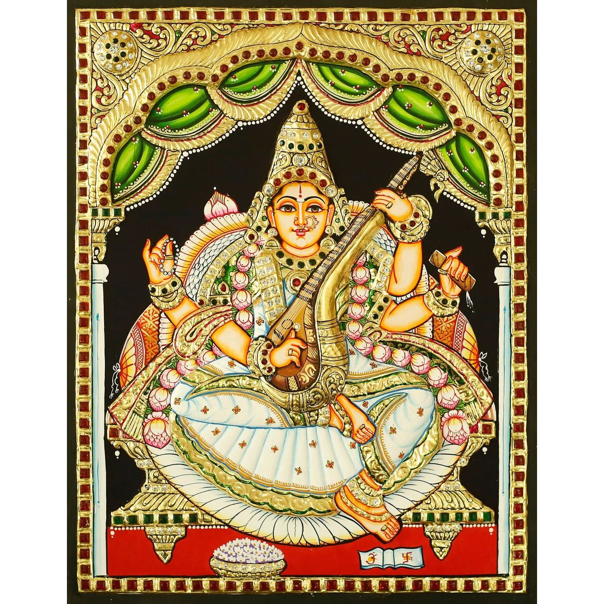 TANJORE PAINTING SARASWATHI