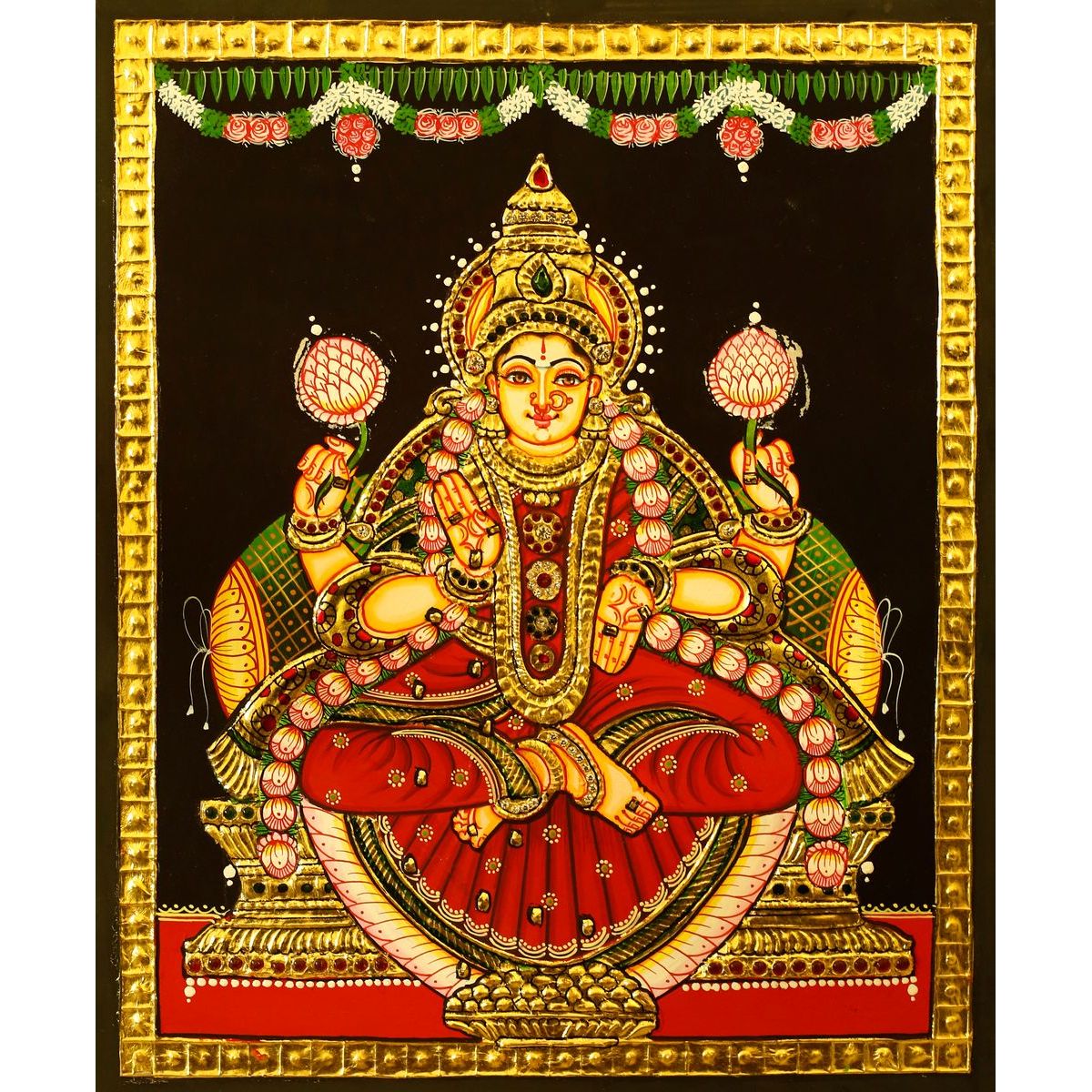 TANJORE PAINTING DHANA LAKSHMI