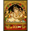 TANJORE PAINTING BUTTER KRISHNA