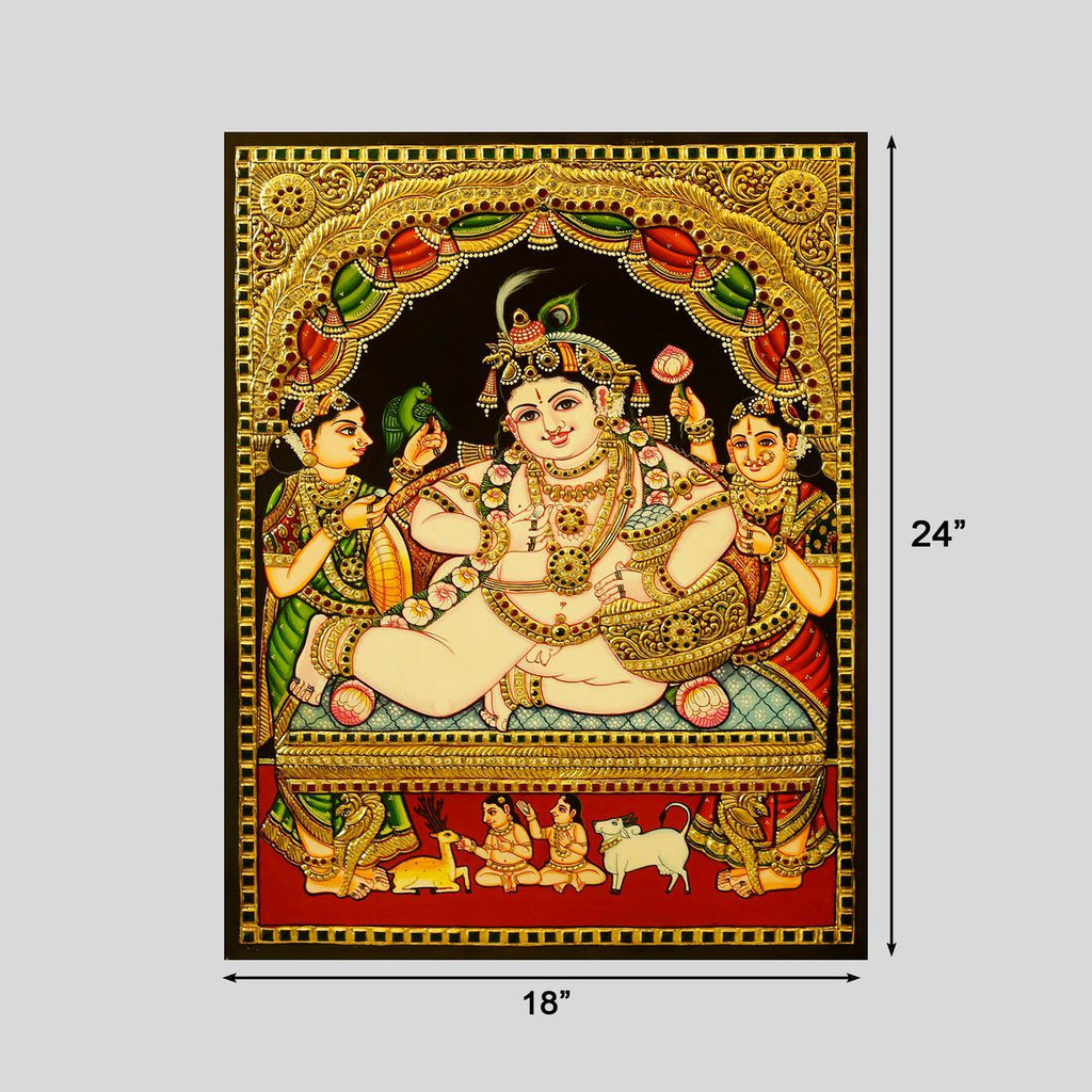 TANJORE PAINTING BUTTER KRISHNA