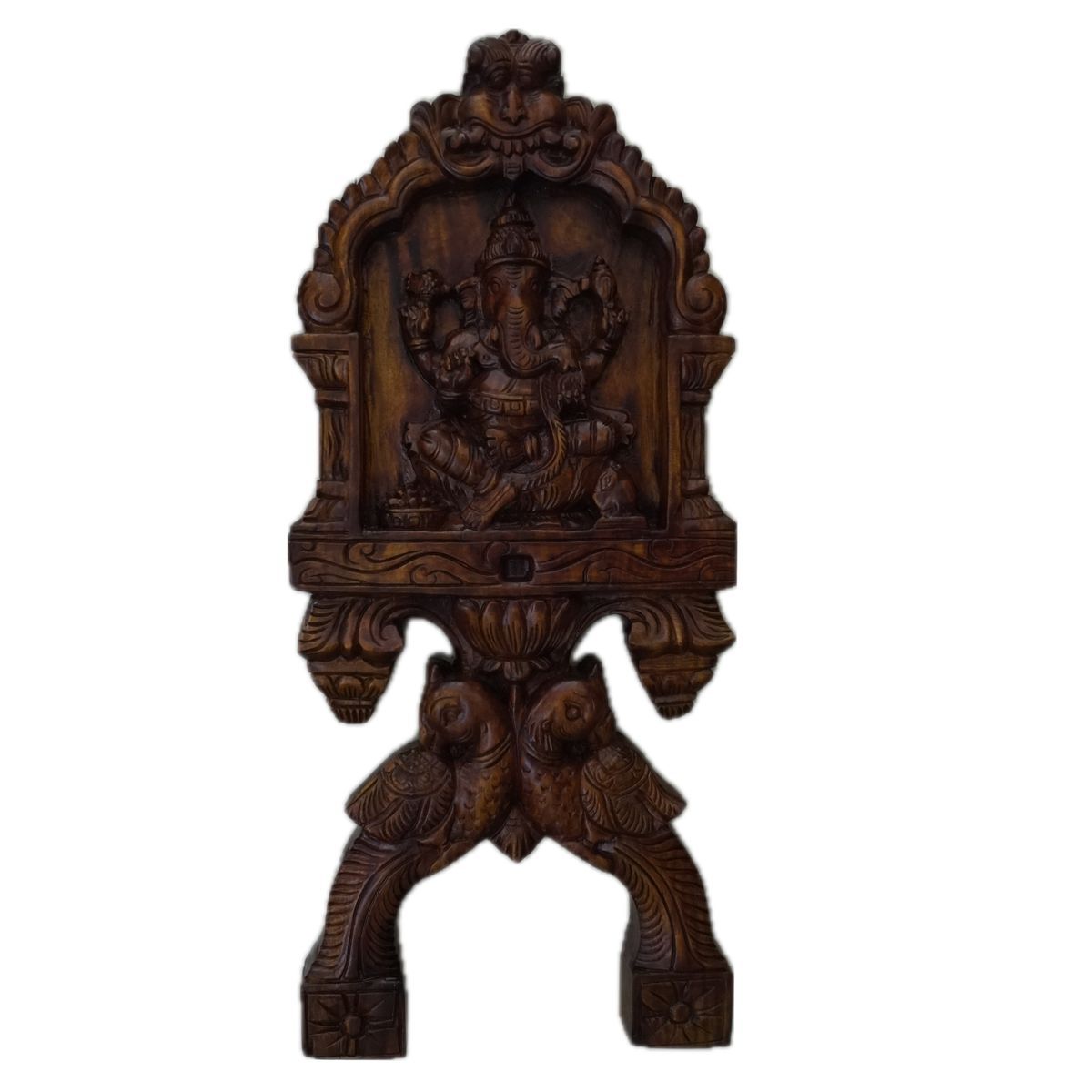 VAAGAI WOODEN GANESHA KAVADI WALL HANGING PANEL