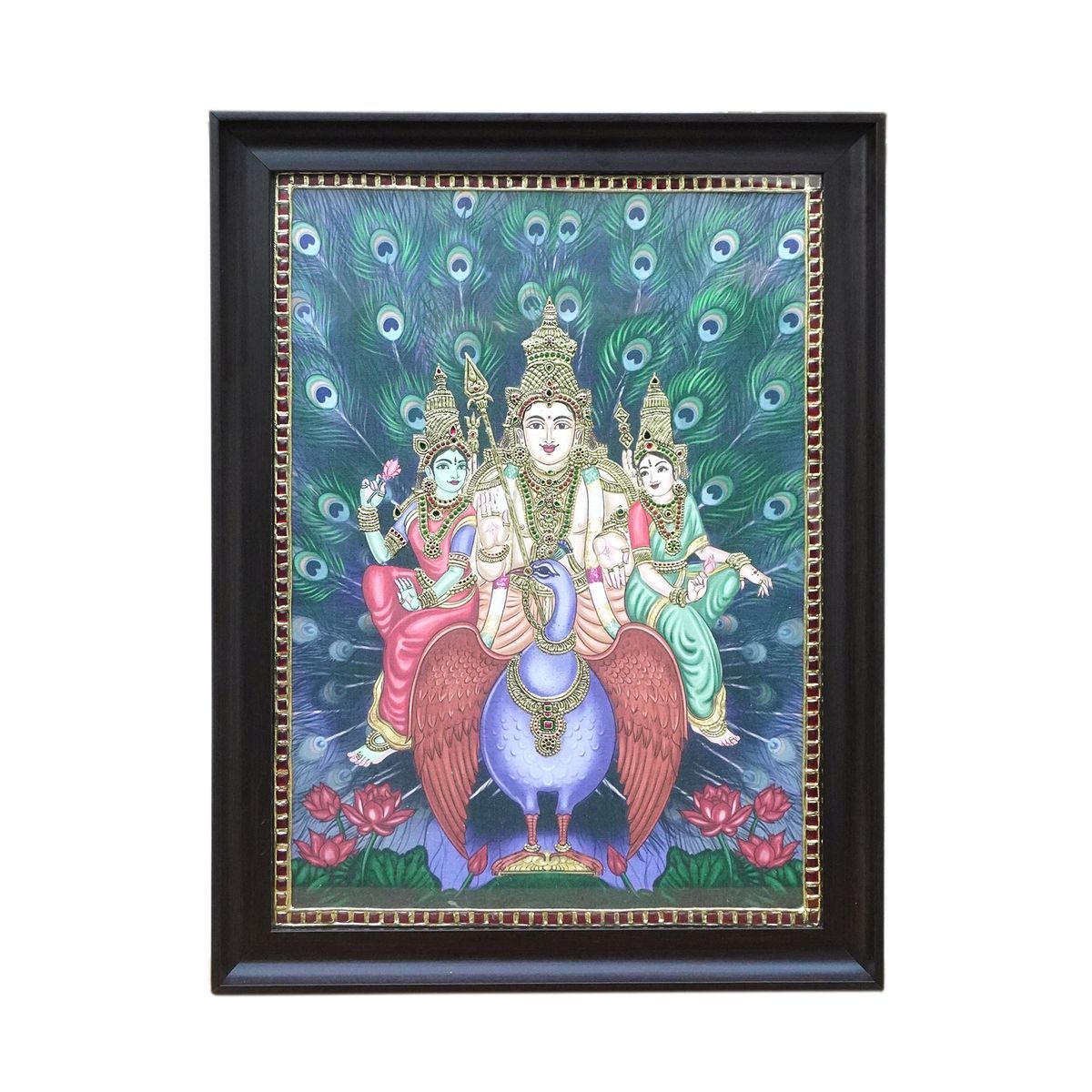 TANJORE PAINTING MURUGAN VALLI DEVAYANI