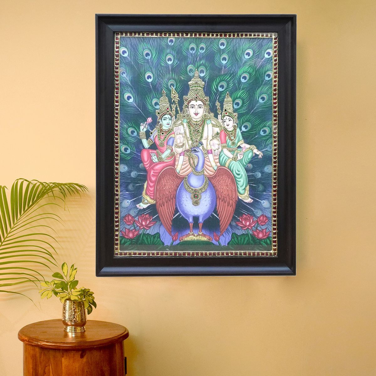 TANJORE PAINTING MURUGAN VALLI DEVAYANI